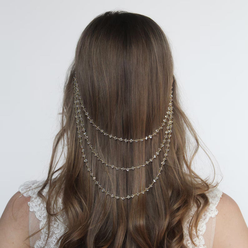 Bridal Jewelry Headband For Women Featuring Rhinestones And Crystal Inlay In Elegant Silver