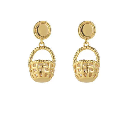 Water Droplets Earrings For Unisex Featuring Electroplated Alloy With 925 Sterling Silver Studs And Artificial Pearl Inlay