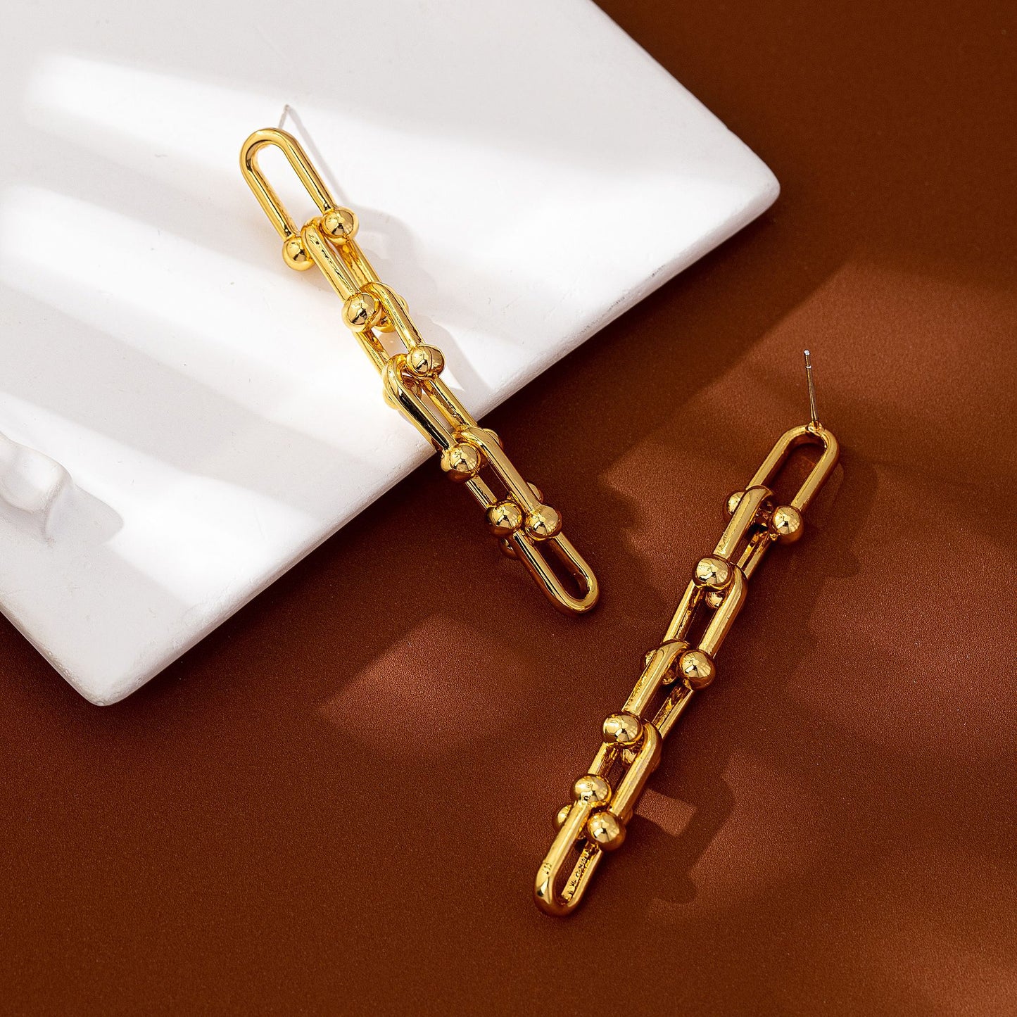 Retro Silver Leaf Tassel Dangling Earrings In Zinc Alloy With Electroplated Finish, Clip Earrings