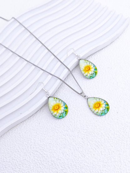 Water Droplets Necklace For Women In 304 Stainless Steel With 0.01µm Coating And Cable Chain