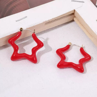 Sweet Flowers Tassel Earrings For Unisex In Natural Pink Alloy, Featuring Stud Design