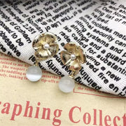 White Cat's Eye Pendant Earrings