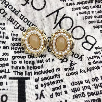 Sweet Flowers Tassel Earrings For Unisex In Natural Pink Alloy, Featuring Stud Design