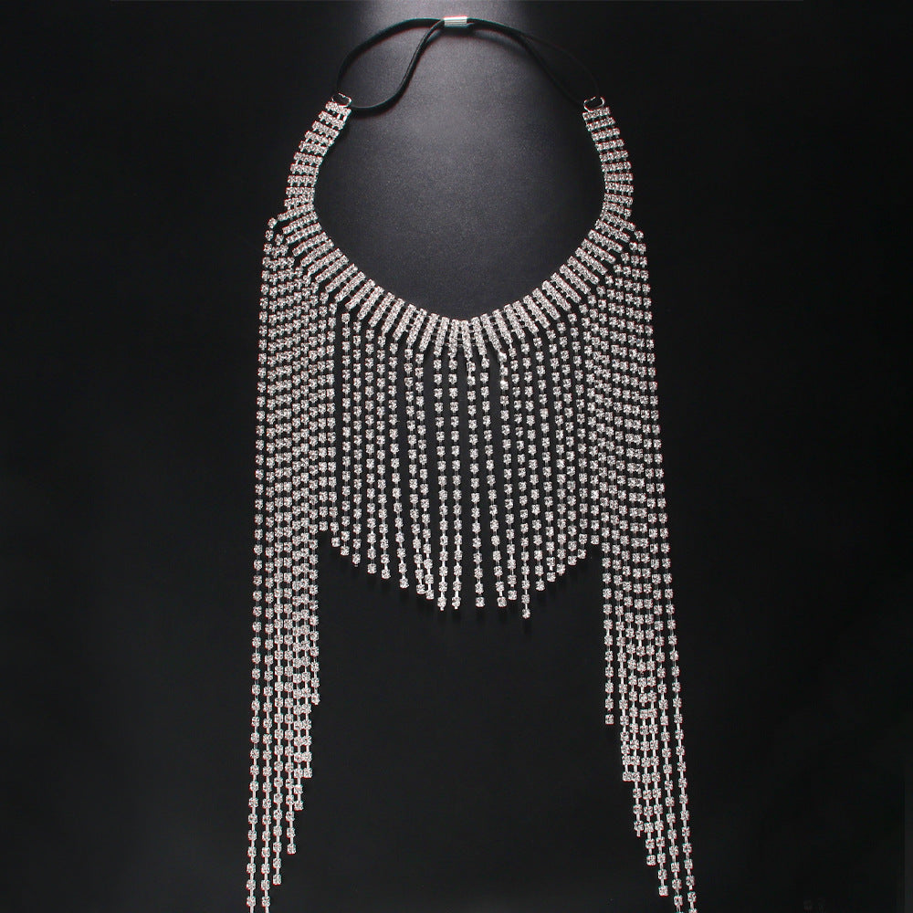 Bridal Tassel Hair Chain Insert Comb For Women With Rhinestones, Perfect For Wedding Season