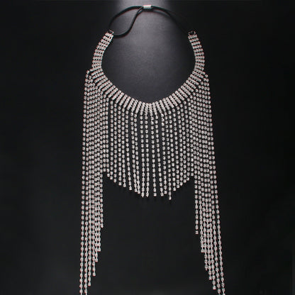 Bridal Tassel Hair Chain Insert Comb For Women With Rhinestones, Perfect For Wedding Season