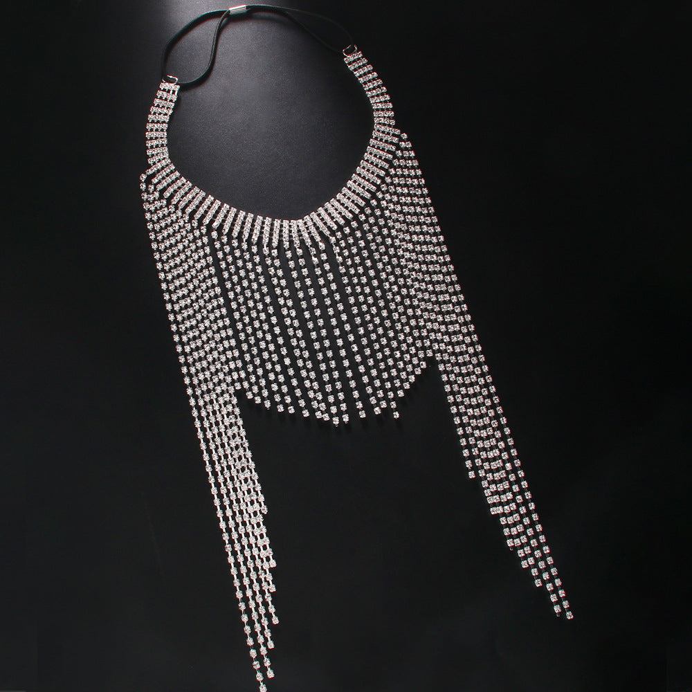 Bridal Tassel Hair Chain Insert Comb For Women With Rhinestones, Perfect For Wedding Season