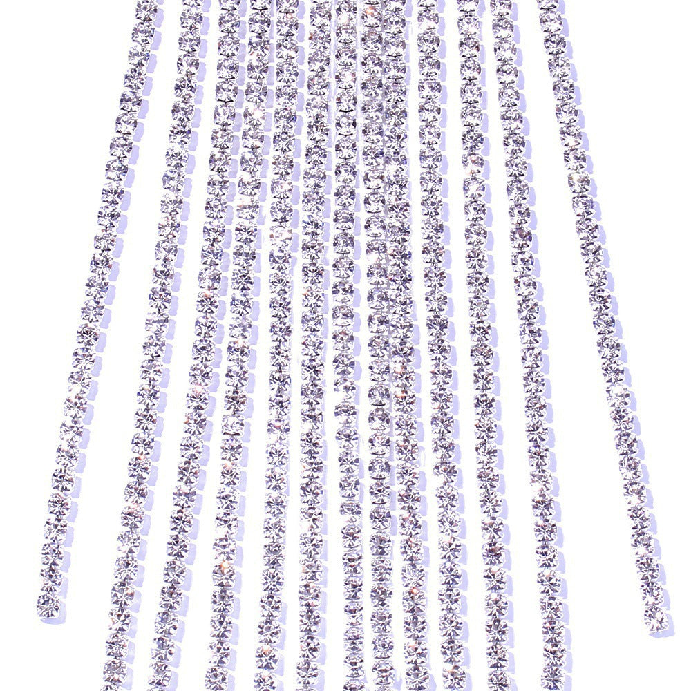 Bridal Tassel Hair Chain Insert Comb For Women With Rhinestones, Perfect For Wedding Season