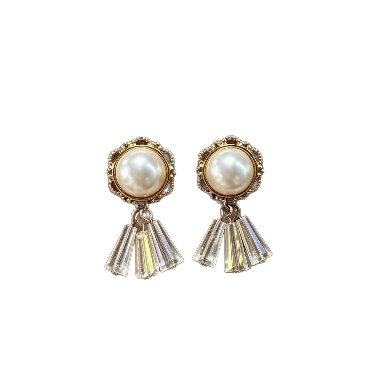Unisex Tassel Earrings For Stud Featuring 925 Sterling Silver Ear Pins And Crystal Inlay Made Of Zinc Alloy
