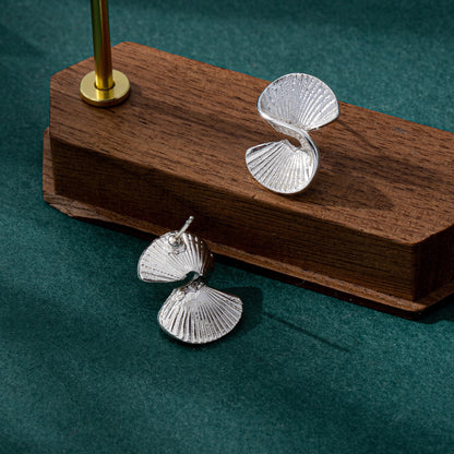 Asymmetrical Flowers Stud Earrings For Unisex Featuring Electroplated Zinc Alloy With 925 Sterling Silver Ear Pins