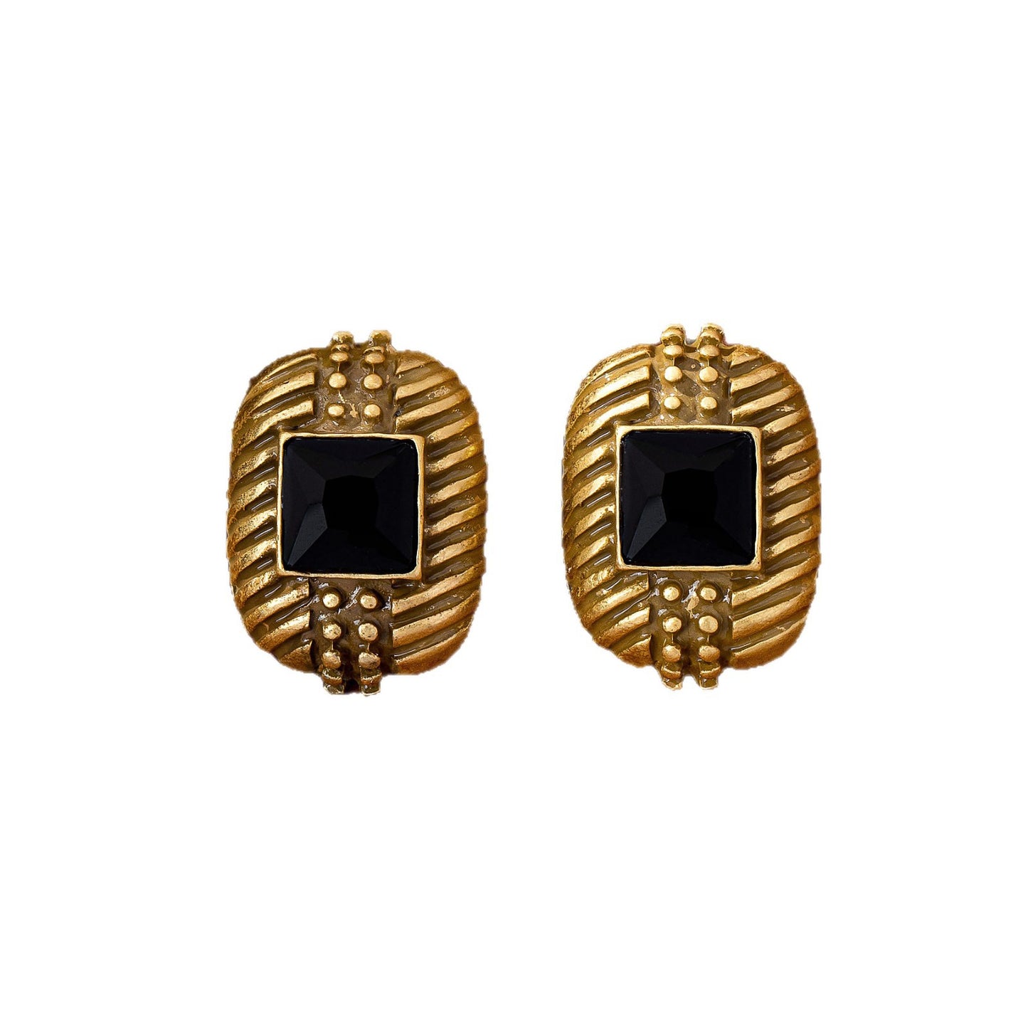 Water Droplets Stud Earrings For Unisex Featuring Dyed Black Zinc Alloy With Electroplated Finish And 925 Sterling Silver Ear Pins