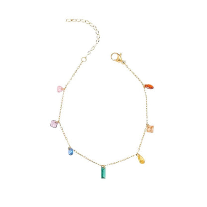Sweet Zircon Necklace In Colour Featuring Zircon Inlay For Elegant Style