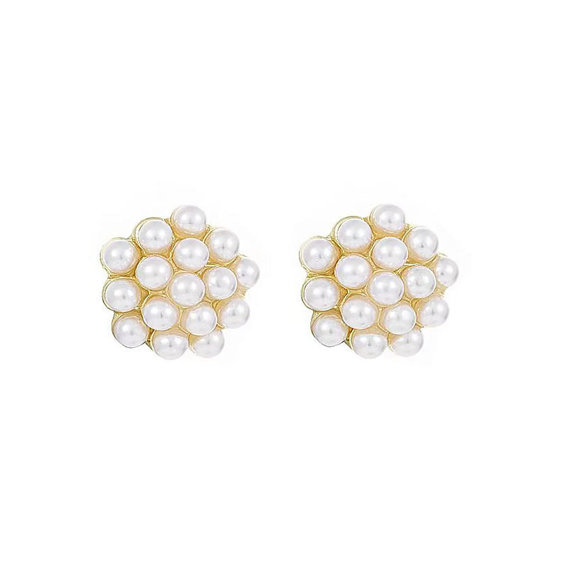 Retro Geometric Silver Alloy Stud Earrings For Women With Clip-On Ear Caps