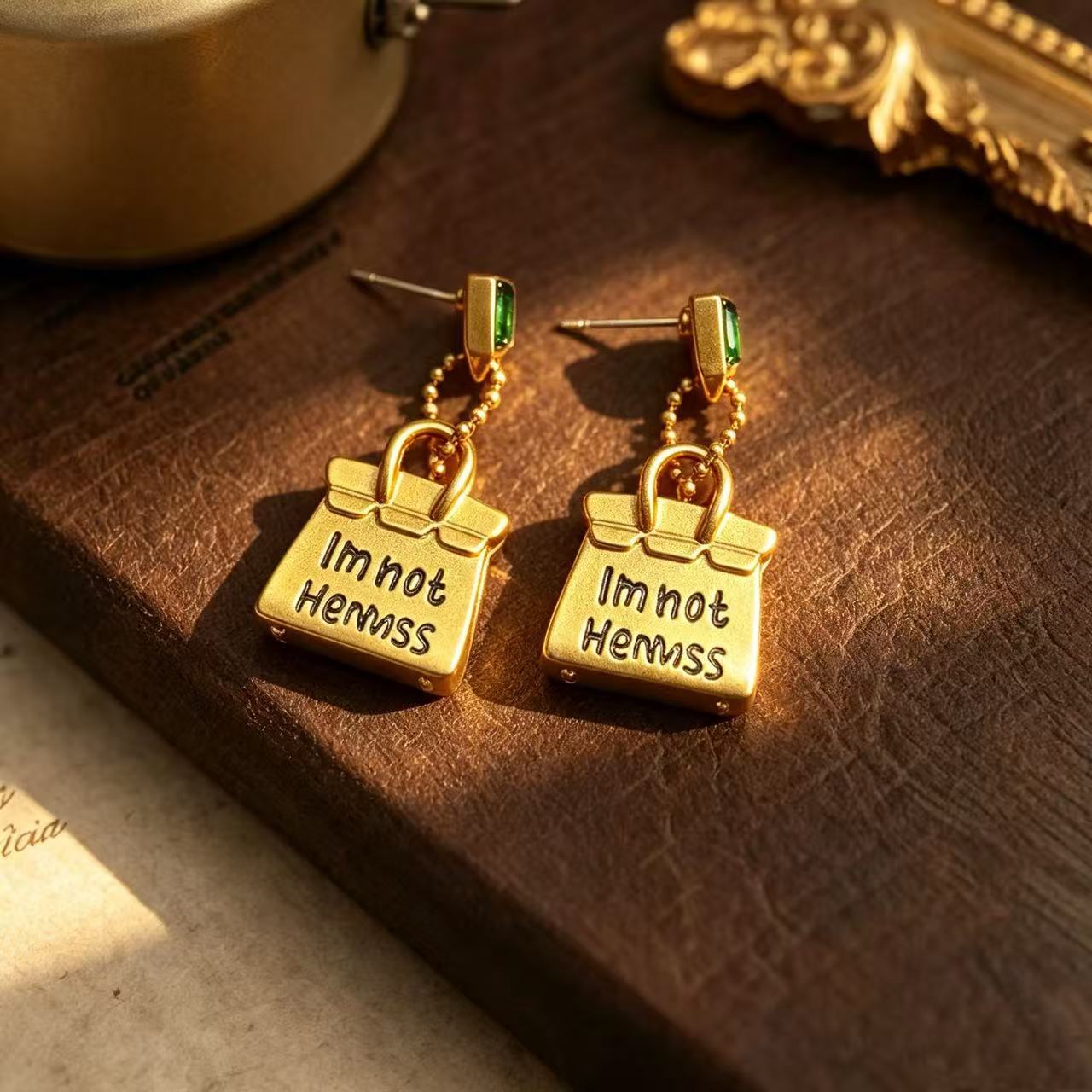 Unisex Stud Earrings For Bag Featuring 925 Sterling Silver Posts In Retro Style With Silver Zinc Alloy Design