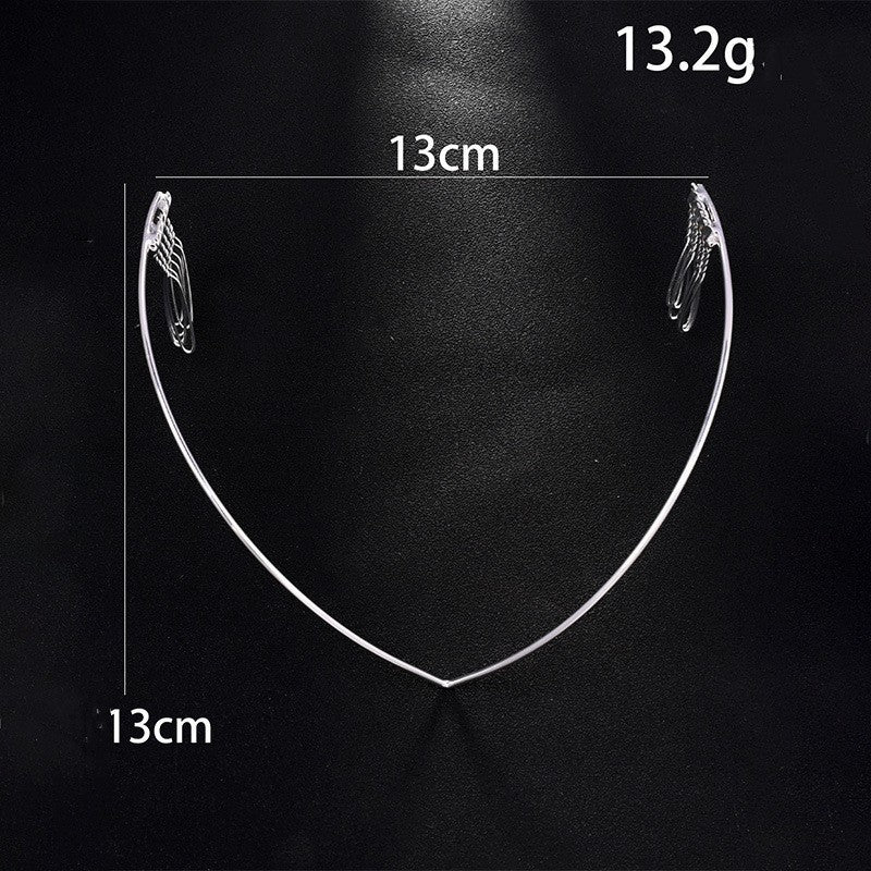 Simple Style V Shape Hair Comb For Women In Silver Metal, Perfect For Wedding Season