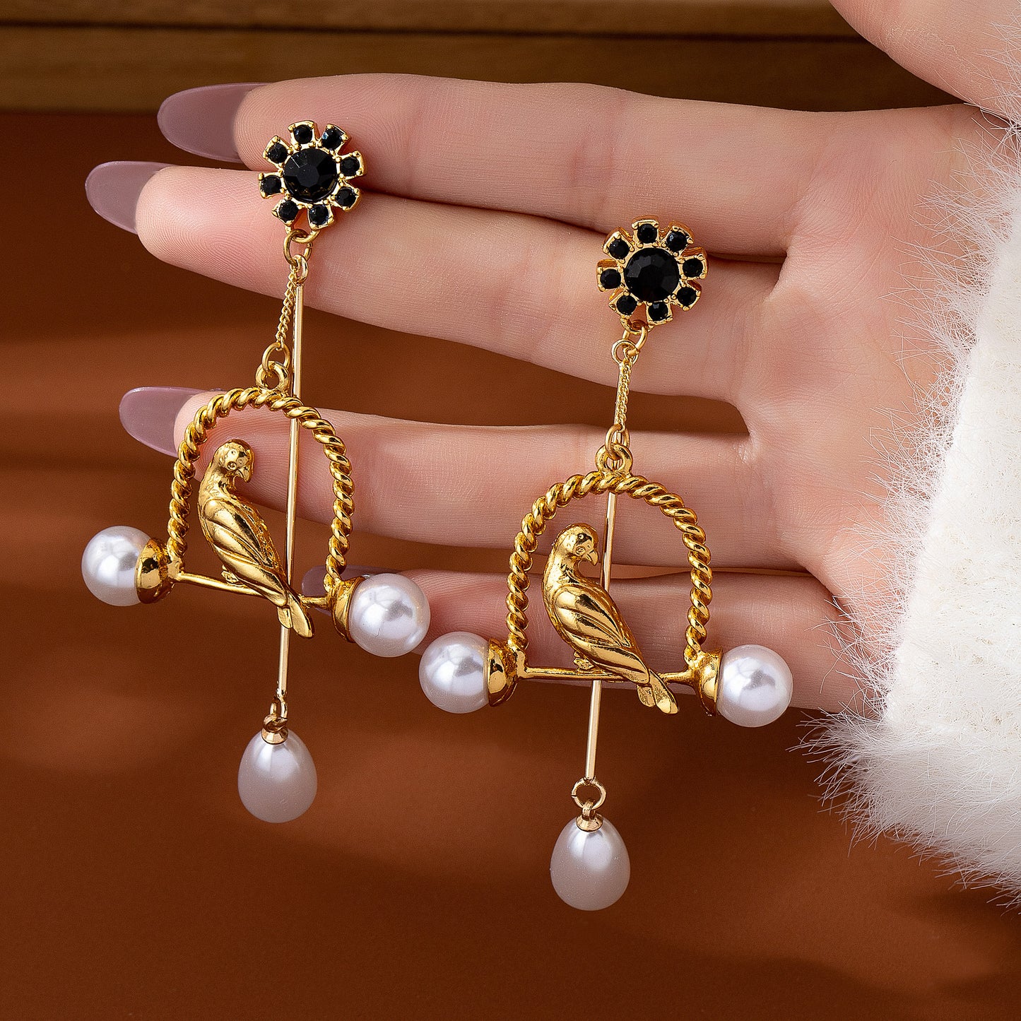 Animal For Women Alloy Earrings Featuring 925 Sterling Silver Ear Studs In Retro Style With Silver Finish