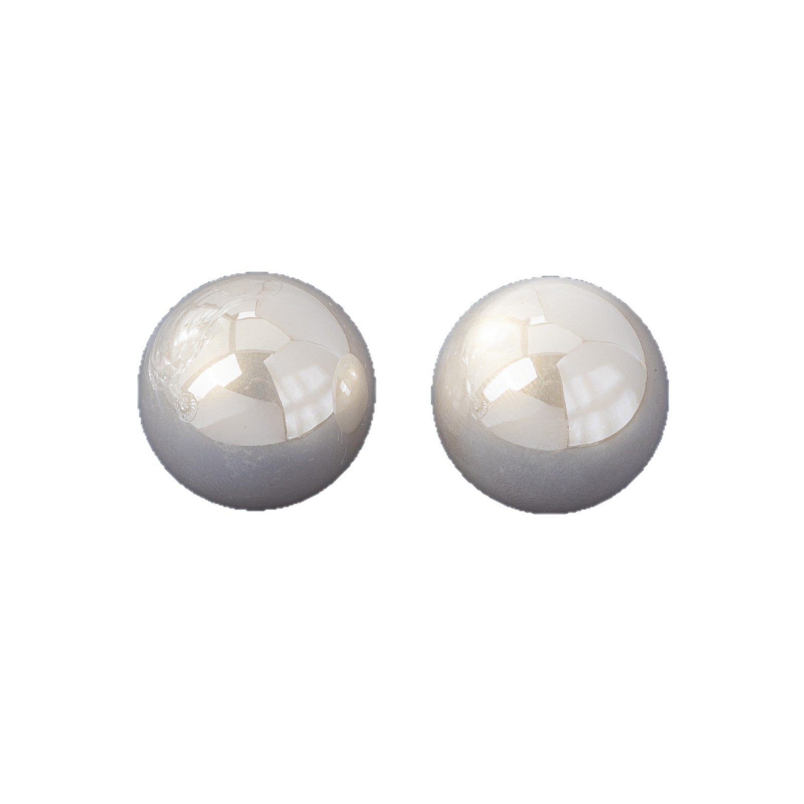 Sweet Natural Pink Stud Earrings With Artificial Pearl Inlay, Made Of Durable Zinc Alloy