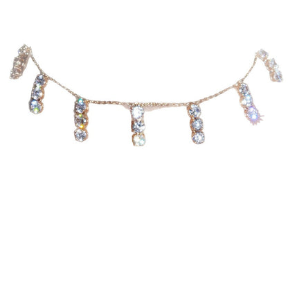 Crystal Silver Pendant Necklace For Women Featuring Electroplated Alloy With Rhinestone Inlay