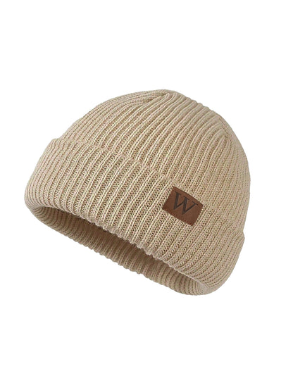 Warm Casual Girls' Wool Cap Brimless Hat Featuring Acrylic Material With Appliques Design