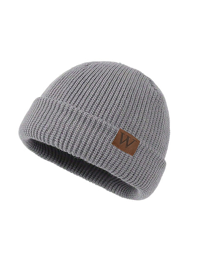 Warm Casual Girls' Wool Cap Brimless Hat Featuring Acrylic Material With Appliques Design
