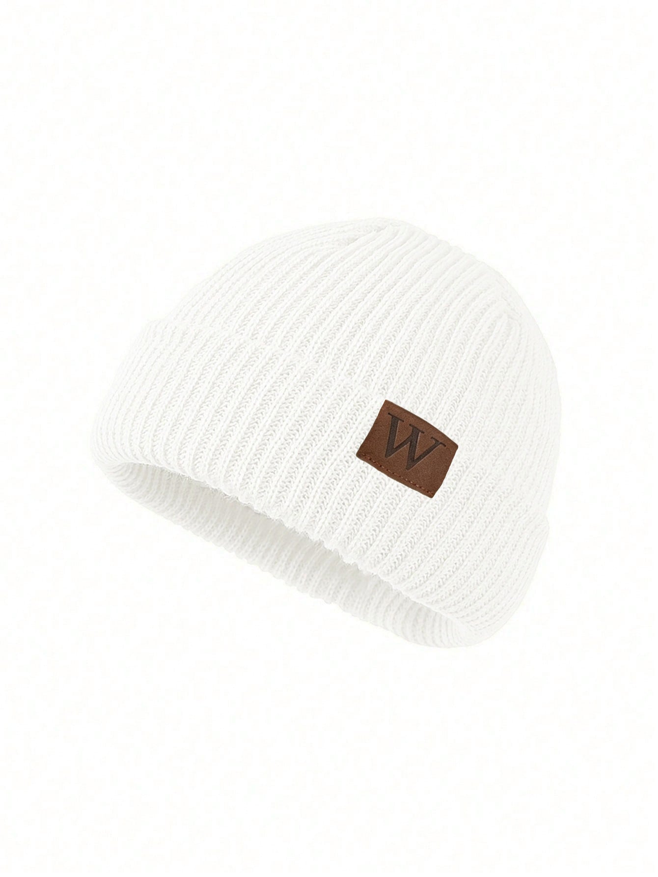 Warm Casual Girls' Wool Cap Brimless Hat Featuring Acrylic Material With Appliques Design