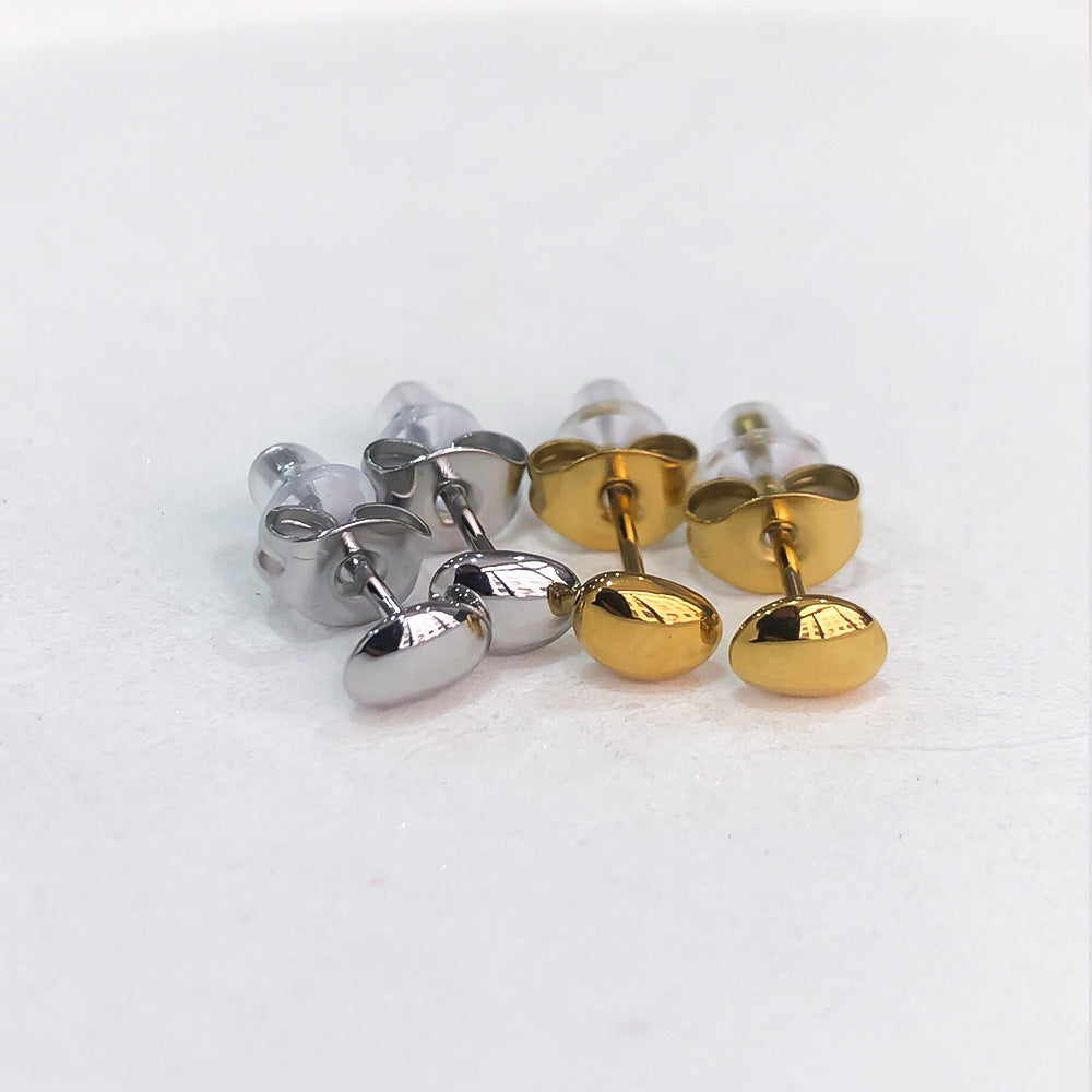 For Women Irregular Stud Earrings In 18K Real Gold Plated Titanium Steel Featuring Waterproof Non Tarnish Design