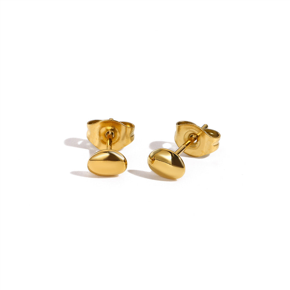 For Women Irregular Stud Earrings In 18K Real Gold Plated Titanium Steel Featuring Waterproof Non Tarnish Design