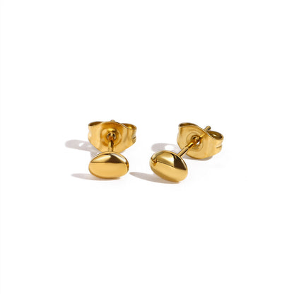 For Women Irregular Stud Earrings In 18K Real Gold Plated Titanium Steel Featuring Waterproof Non Tarnish Design