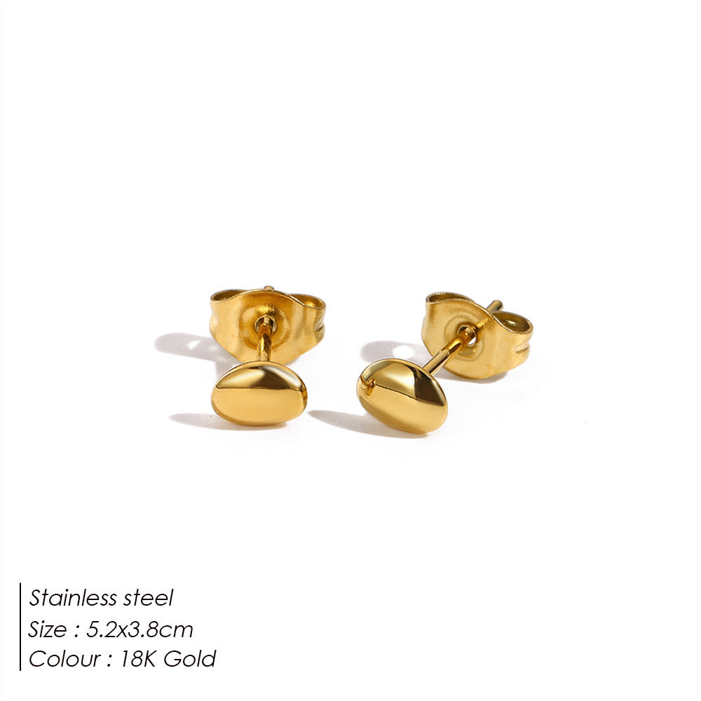For Women Irregular Stud Earrings In 18K Real Gold Plated Titanium Steel Featuring Waterproof Non Tarnish Design