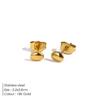 For Women Irregular Stud Earrings In 18K Real Gold Plated Titanium Steel Featuring Waterproof Non Tarnish Design