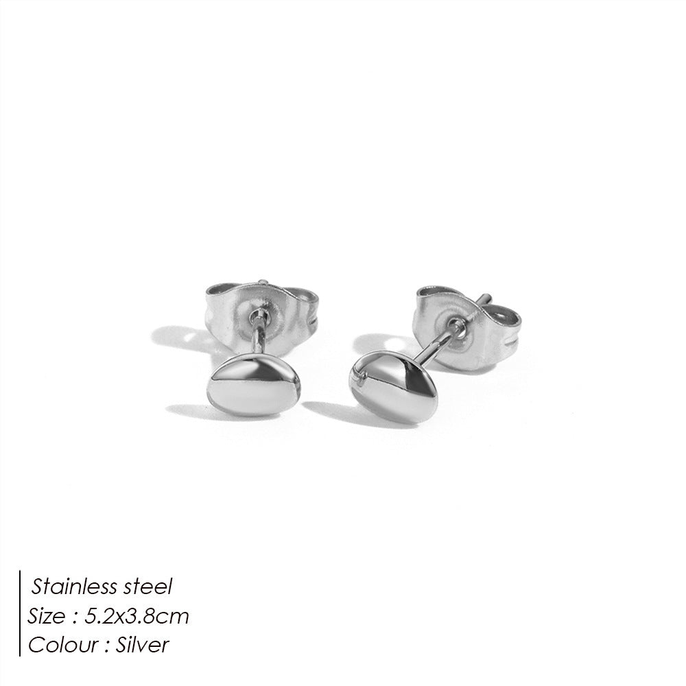 For Women Irregular Stud Earrings In 18K Real Gold Plated Titanium Steel Featuring Waterproof Non Tarnish Design