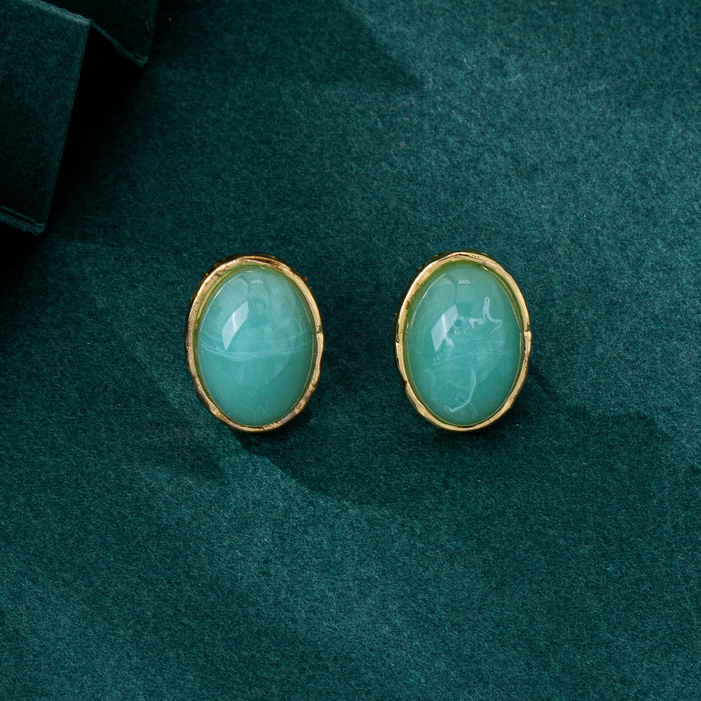 Oval Stud Earrings For Unisex Featuring Zinc Alloy With 925 Sterling Silver Ear Pins In Retro Style