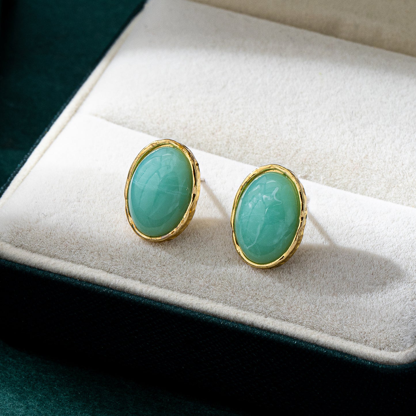 Oval Stud Earrings For Unisex Featuring Zinc Alloy With 925 Sterling Silver Ear Pins In Retro Style
