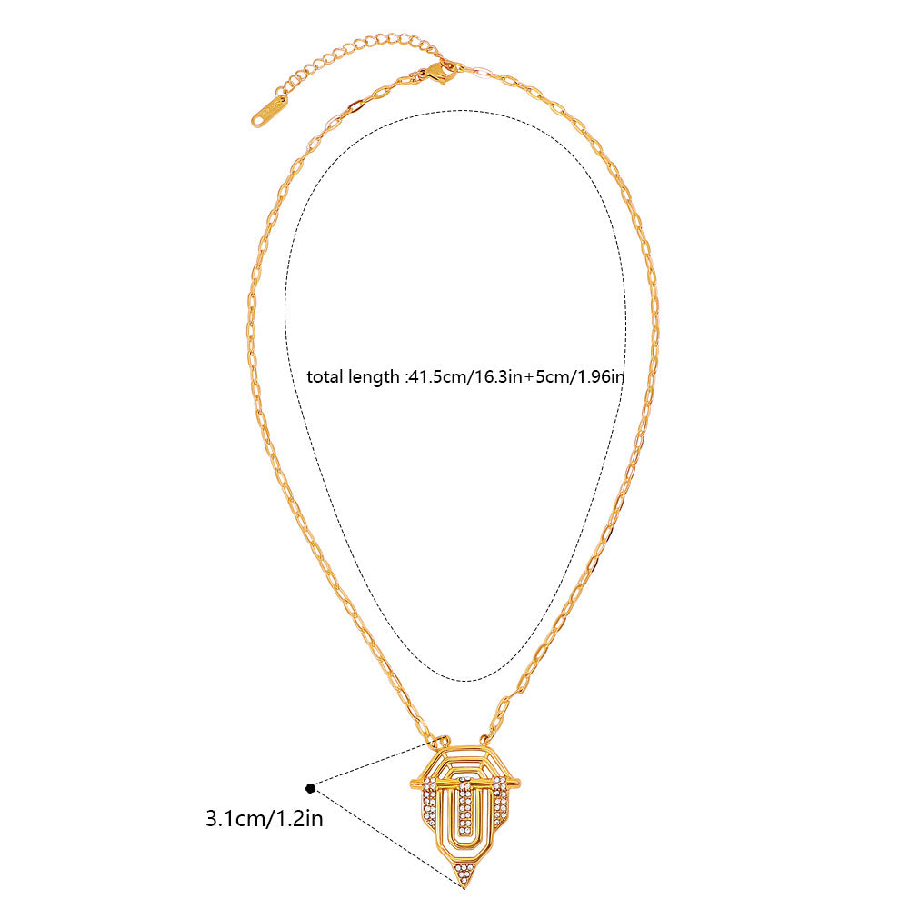 Waterproof Non Tarnish Gold Cross Necklace For Women In Titanium Steel With Cable Chain