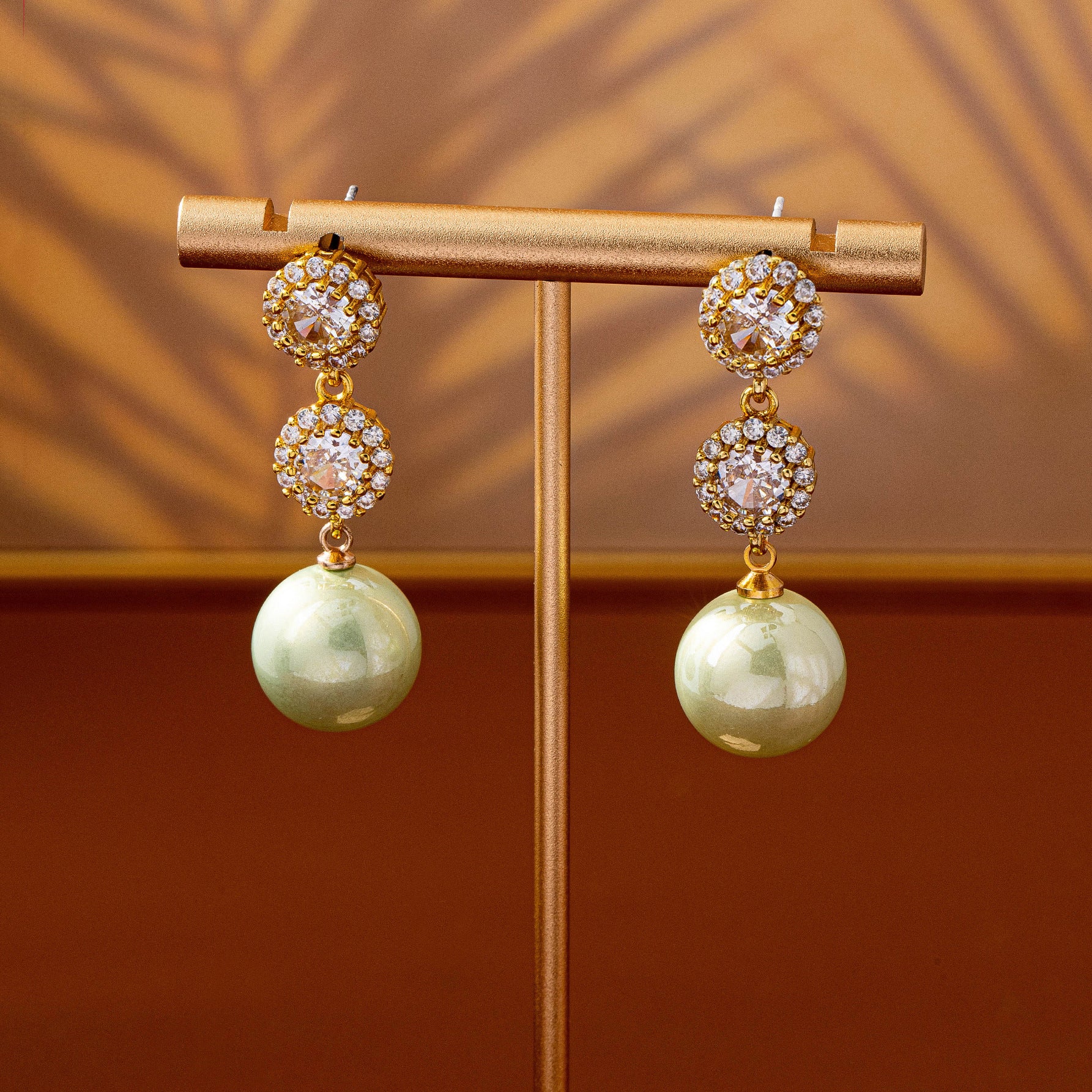 Drop Earrings With Flowers Design, Zinc Alloy Material Featuring Rhinestones, Available As Clip Earrings
