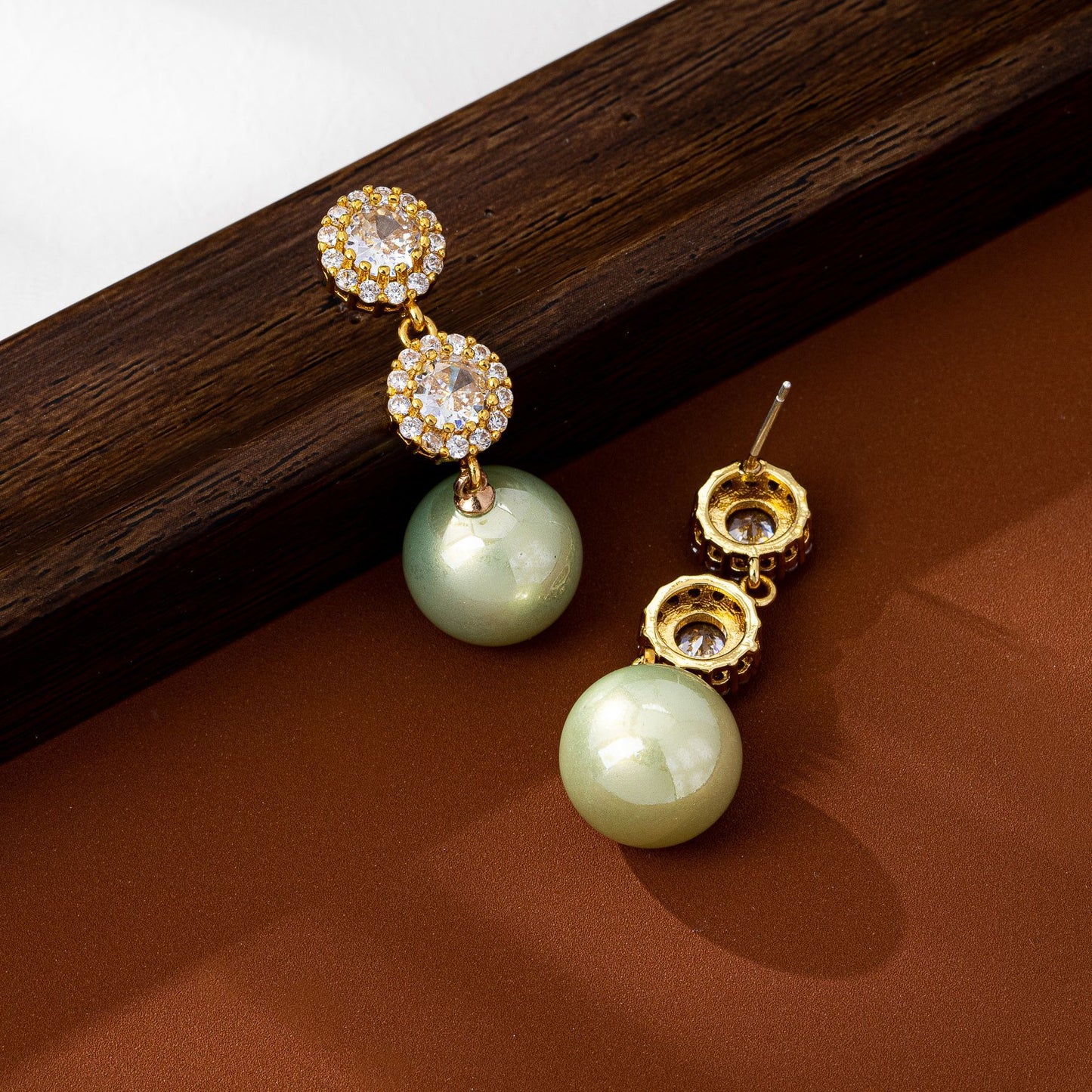 Drop Earrings With Flowers Design, Zinc Alloy Material Featuring Rhinestones, Available As Clip Earrings