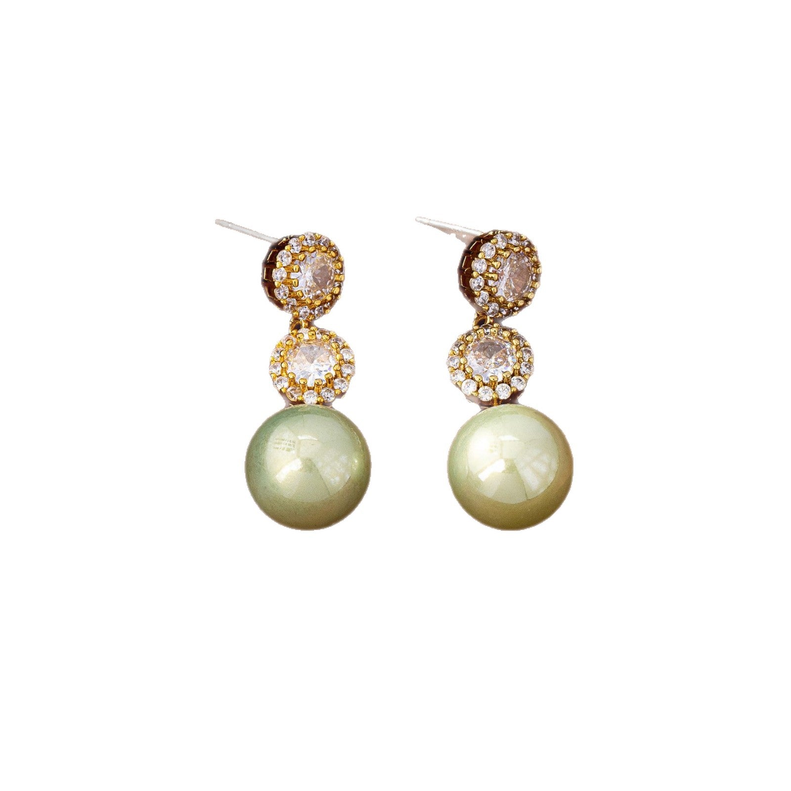Drop Earrings With Flowers Design, Zinc Alloy Material Featuring Rhinestones, Available As Clip Earrings