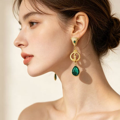Flowers For Women Resin Earrings Featuring Electroplated Finish And 925 Sterling Silver Studs In Retro Style