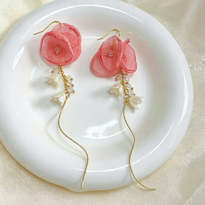 Sweet Yellow Flowers Stud Earrings For Unisex Featuring Zinc Alloy Material