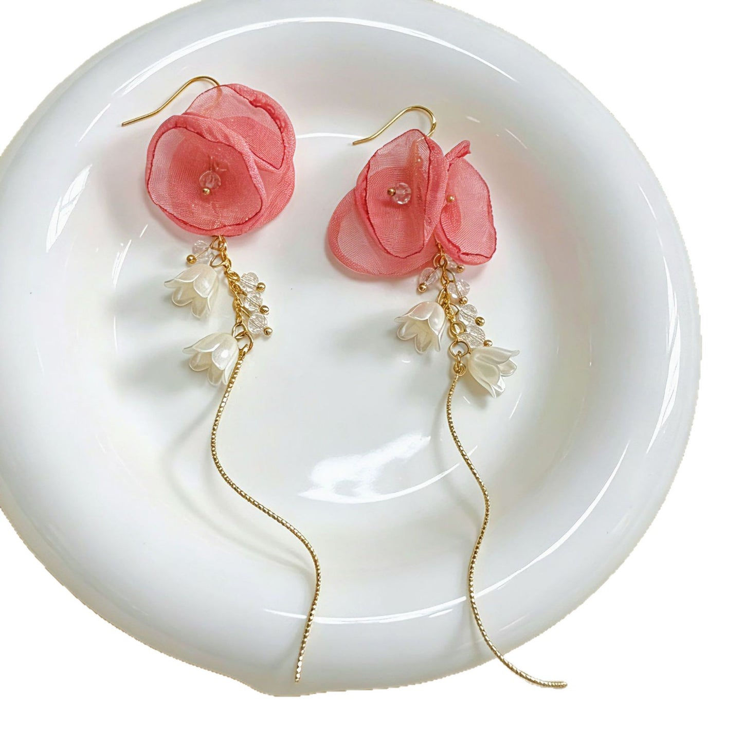 Sweet Yellow Flowers Stud Earrings For Unisex Featuring Zinc Alloy Material
