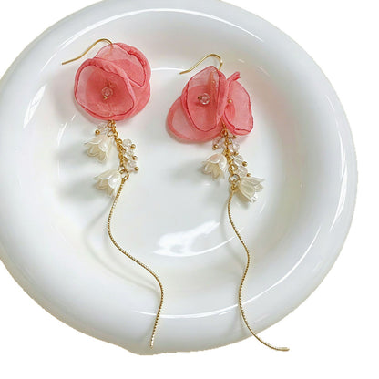Sweet Yellow Flowers Stud Earrings For Unisex Featuring Zinc Alloy Material