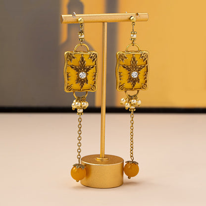 Red Flowers Earrings For Women Featuring Zinc Alloy And Rhinestones With 925 Sterling Silver Studs