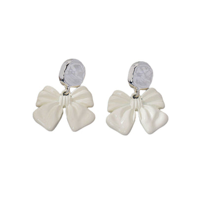 Bow Tie Stud Earrings For Unisex Featuring Electroplated Zinc Alloy With 925 Sterling Silver Posts In Retro Style