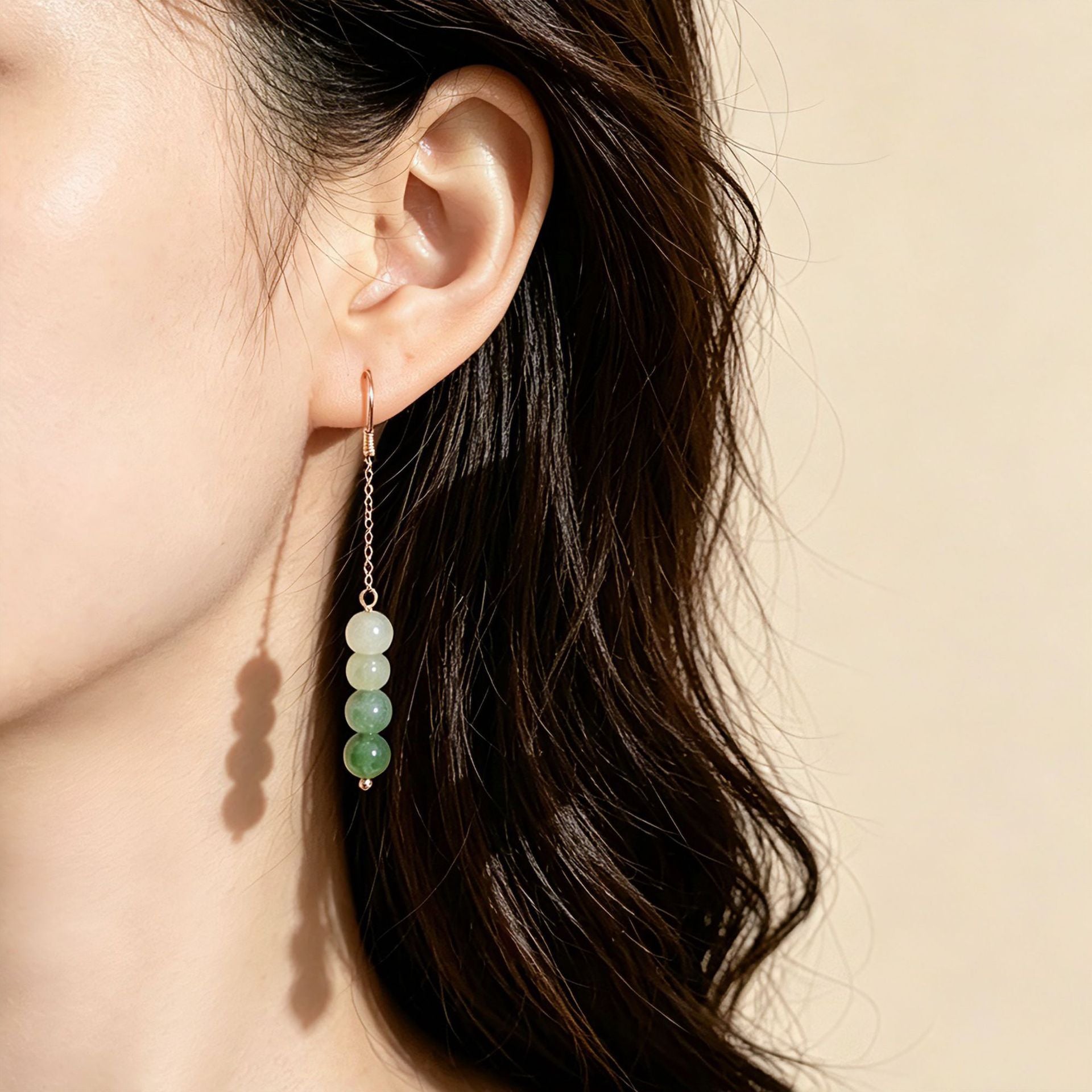 Retro Geometric Ear Hook Stud Earrings For Women In Metal With Electroplated Finish And Copper Ear Pins