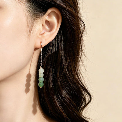 Retro Geometric Ear Hook Stud Earrings For Women In Metal With Electroplated Finish And Copper Ear Pins