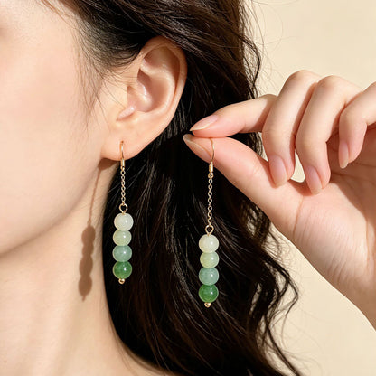 Retro Geometric Ear Hook Stud Earrings For Women In Metal With Electroplated Finish And Copper Ear Pins
