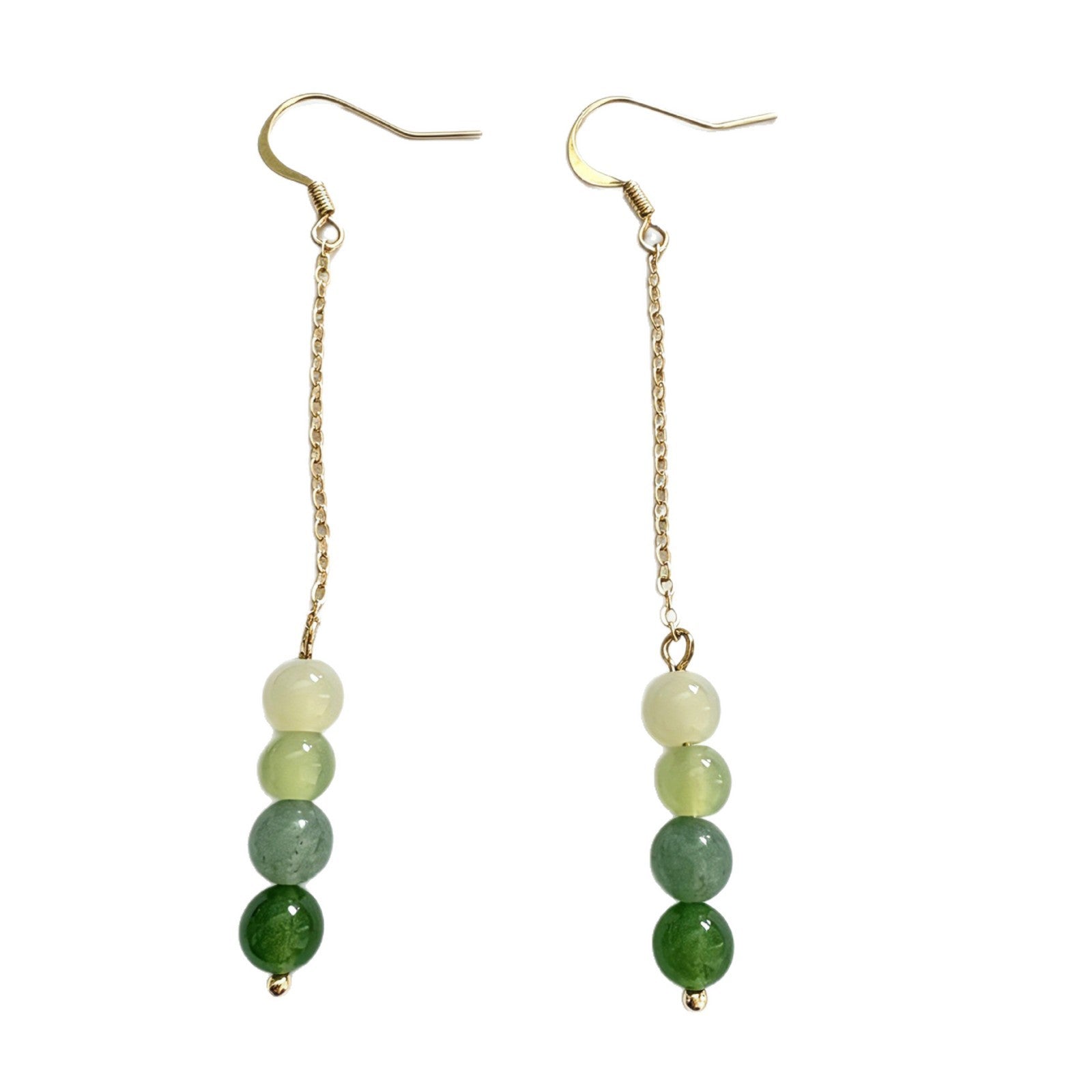Retro Geometric Ear Hook Stud Earrings For Women In Metal With Electroplated Finish And Copper Ear Pins