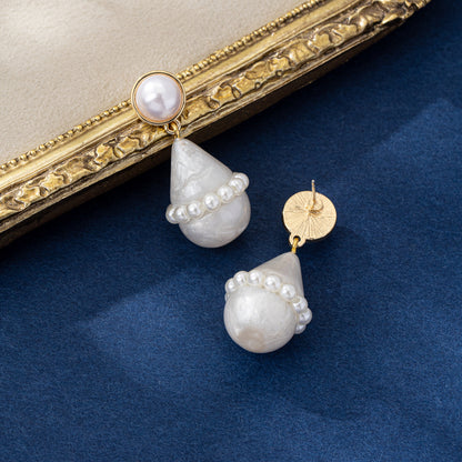 Retro Water Droplets Stud Earrings For Unisex Featuring Alloy Material