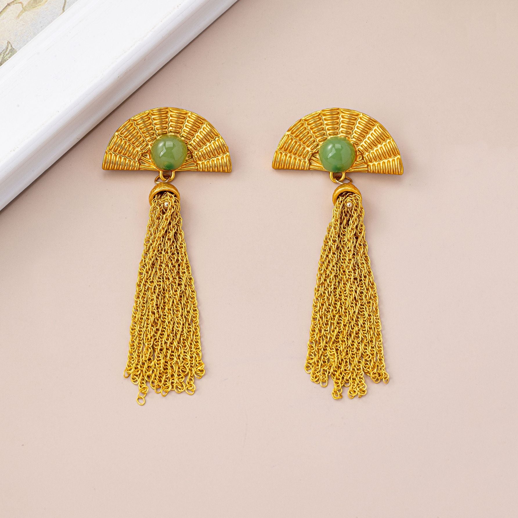 Sector Tassel Stud Earrings For Unisex Featuring Zinc Alloy With Rhinestones And 925 Sterling Silver Posts In Silver