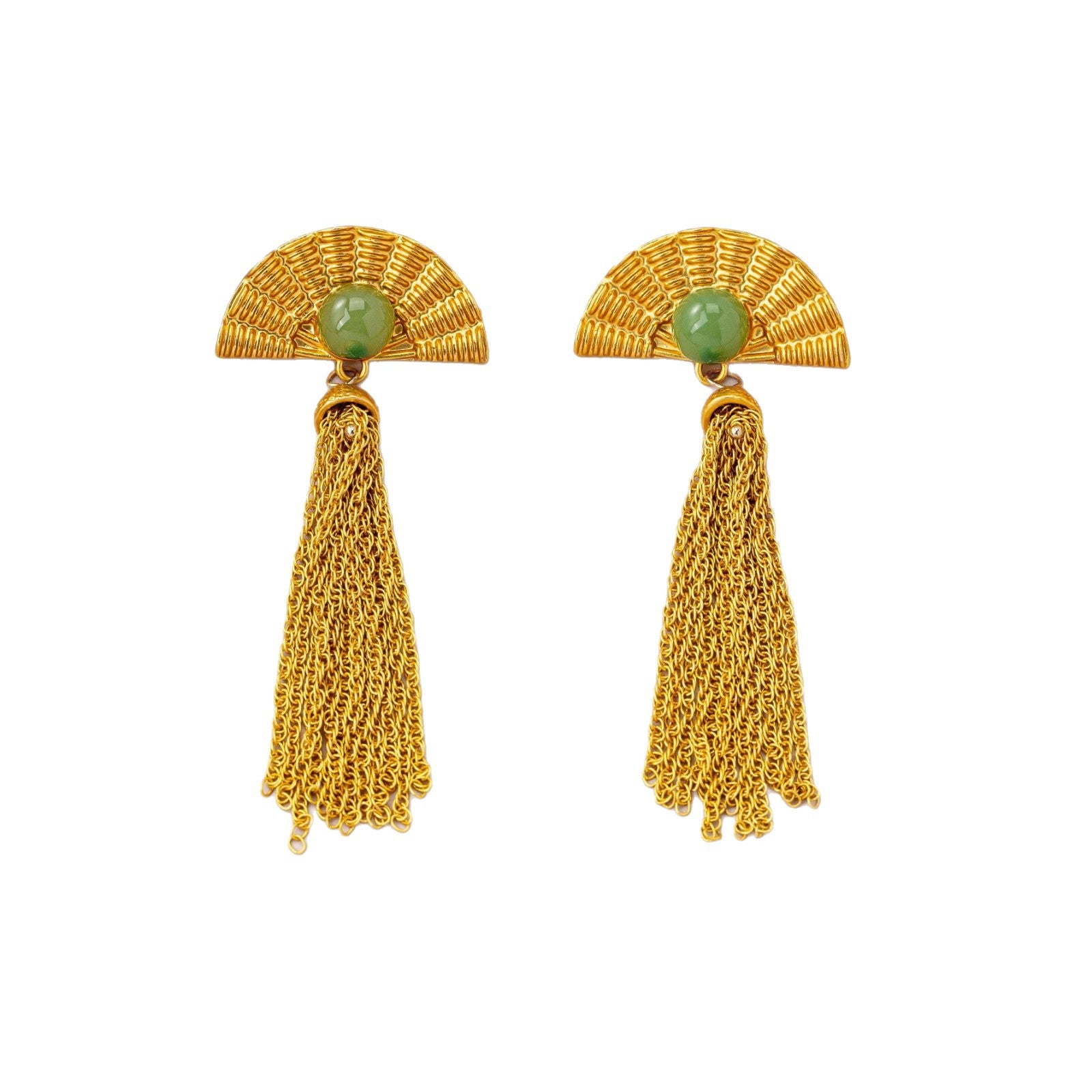 Sector Tassel Stud Earrings For Unisex Featuring Zinc Alloy With Rhinestones And 925 Sterling Silver Posts In Silver