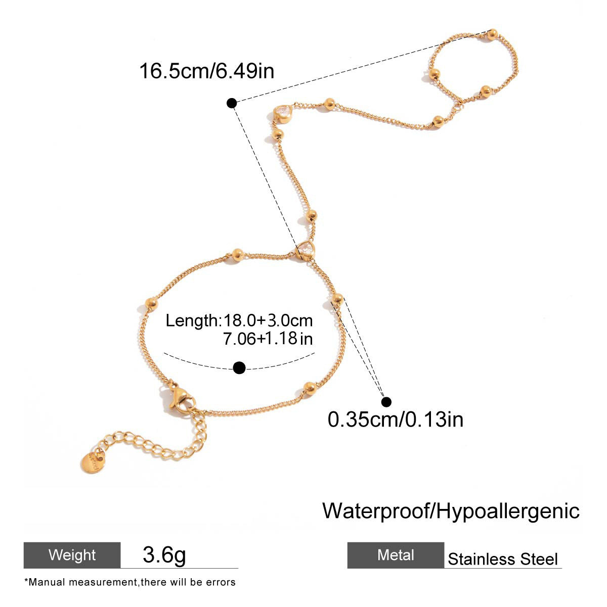 Pearl Bracelet For Women, Waterproof Non Tarnish Stainless Steel With Golden Plated Electroplated Finish And Zircon Inlay
